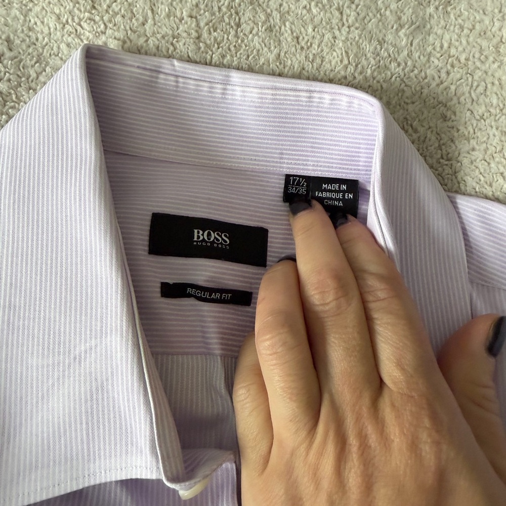 Boss Men's Dress Shirt - Soft Lavender